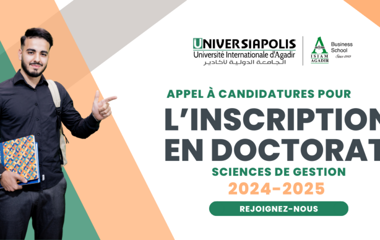 Appel à candidatures pour l’inscription en Doctorat – Année universitaire 2024 – 2025